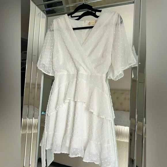 grey white dress Grey Cotton Jersey Waist Tie Maxi Soleia Dress XXS